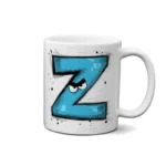 ماگ طرح حرف Z کارتونی آبی تیره