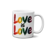 ماگ طرح تایپوگرافی Love is Love (حروف رنگی)