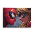 تابلو شاسی افقی طرح رویارویی مرد عنکبوتی (Spider-Man) و کاپیتان مارول