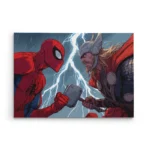 تابلو شاسی افقی طرح نبرد مرد عنکبوتی (Spider-Man) و ثور (Thor)