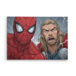 تابلو شاسی افقی طرح چهره مرد عنکبوتی (Spider-Man) و ثور (Thor)
