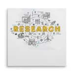 تابلو شاسی مربعی طرح طرح مفهومی تحقیق (Research)