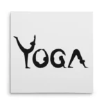 تابلو شاسی مربعی طرح تایپوگرافی یوگا (Yoga)