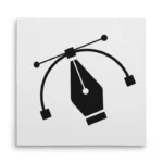 تابلو شاسی مربعی طرح ابزار قلم (Pen Tool)