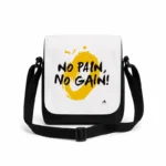 کیف دوشی پاسپورتی مردانه طرح تایپوگرافی No Pain No Gain