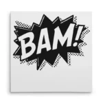تابلو شاسی مربعی طرح حباب کمیک BAM!