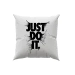 کوسن طرح شعار Just Do It (نایکی) با افکت پاشش رنگ