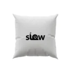کوسن طرح تایپوگرافی کلمه Slow به شکل حلزون