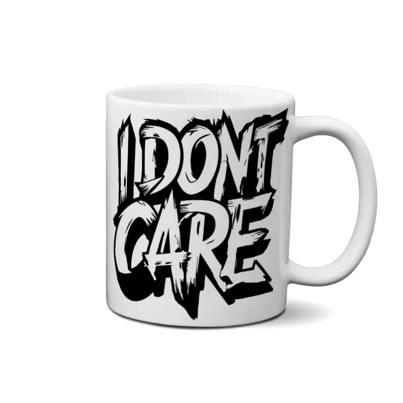(10802) 2 ماگ طرح تایپوگرافی من اهمیت نمیدم (I Dont Care) - تصویر 1