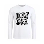 تیشرت مردانه آستین بلند طرح تایپوگرافی من اهمیت نمیدم (I Dont Care)