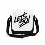 کیف دوشی پاسپورتی مردانه طرح تایپوگرافی بزن بریم (Let's Go)