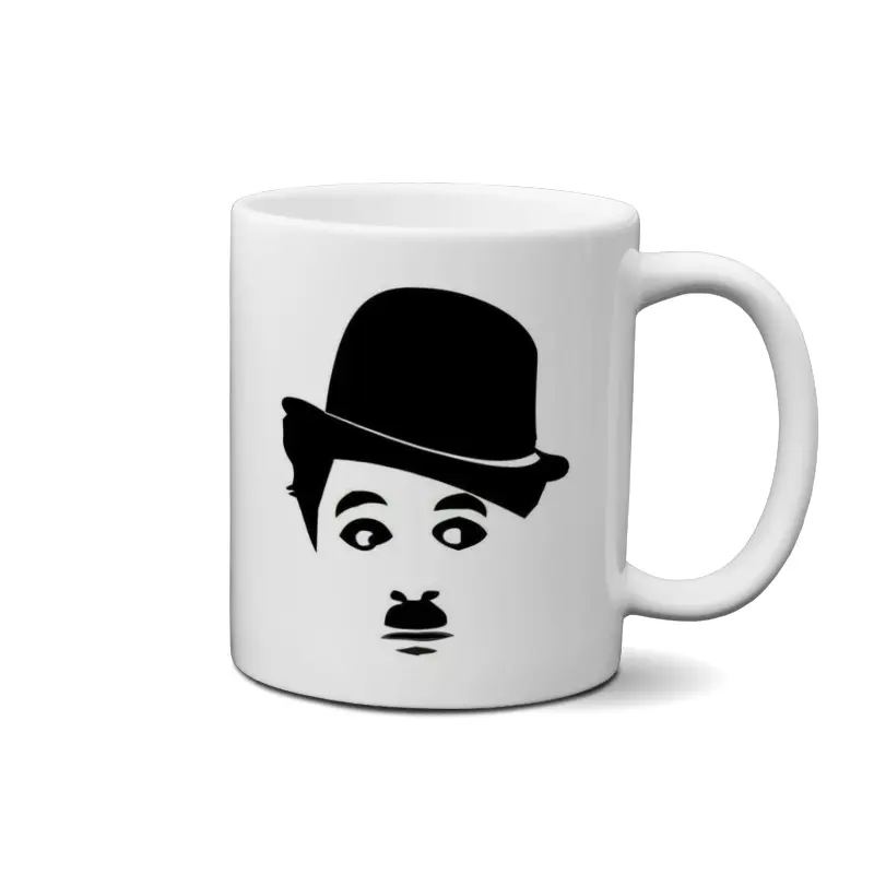 (10862) 2 ماگ طرح چهره چارلی چاپلین - تصویر 1