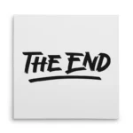 تابلو شاسی مربعی طرح پایان (The End)