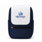 کیف کوله پشتی طرح تایپوگرافی طراح رابط کاربری (UI) با خطوط اتصال