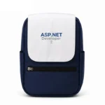 کیف کوله پشتی طرح لوگوتایپ توسعه‌دهنده ASP.NET با آیکون برنامه ‌نویس