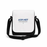 کیف دوشی پاسپورتی مردانه طرح لوگوتایپ توسعه‌دهنده ASP.NET با آیکون برنامه ‌نویس