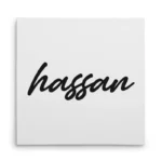 تابلو شاسی مربعی طرح  حسن (hassan)