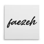 تابلو شاسی مربعی طرح  فائزه (faezeh)