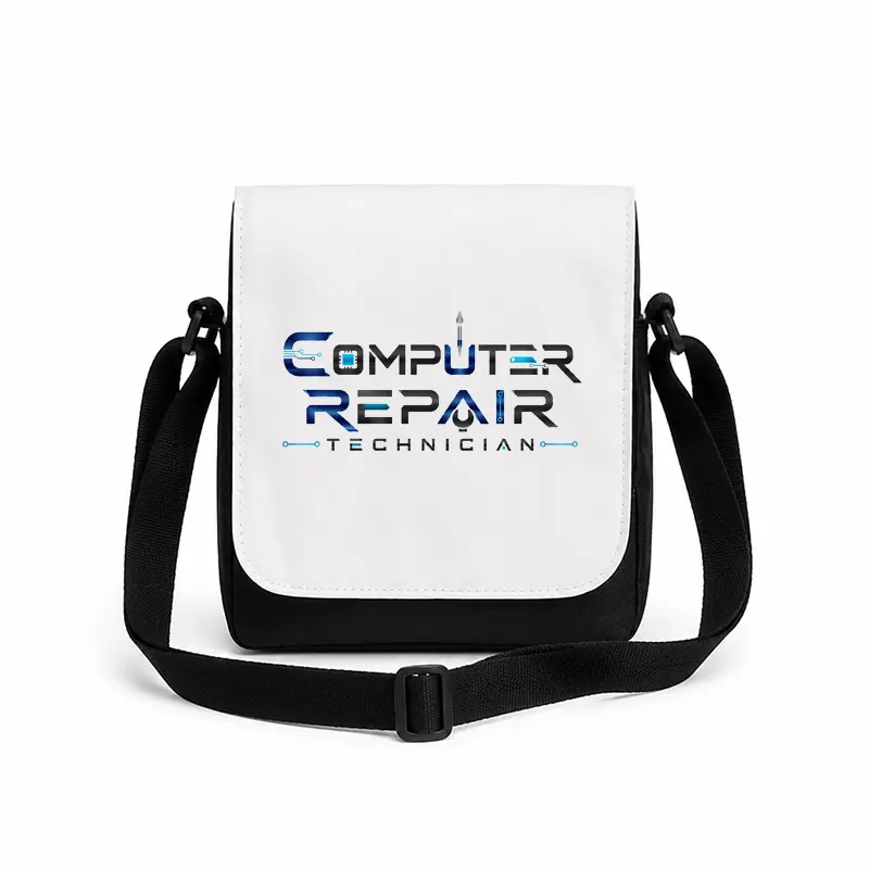 12383-7 کیف دوشی پاسپورتی مردانه طرح تعمیرکار کامپیوتر - تصویر 1