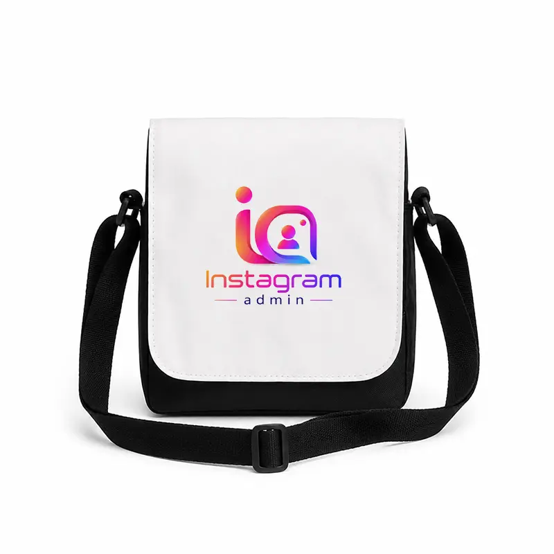 12484-7 کیف دوشی پاسپورتی مردانه طرح ادمین اینستاگرام - تصویر 1