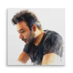 تابلو شاسی مربعی طرح نقاشی محسن چاوشی