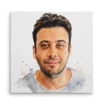 تابلو شاسی مربعی طرح نقاشی محسن چاوشی
