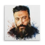 تابلو شاسی مربعی طرح نقاشی محسن چاوشی