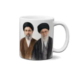 ماگ طرح نقاشی شهید سید علی خامنه ای و سید مجتبی خامنه ای