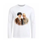تیشرت مردانه آستین بلند طرح نقاشی شهید سید علی خامنه ای و شهید حاج قاسم سلیمانی