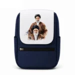 کیف کوله پشتی طرح نقاشی شهید سید علی خامنه ای و سید مجتبی خامنه ای