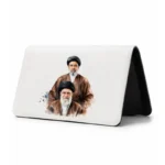 کیف پول مخمل زنانه طرح نقاشی شهید سید علی خامنه ای و سید مجتبی خامنه ای