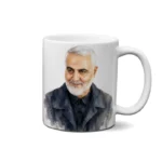 ماگ طرح نقاشی شهید حاج قاسم سلیمانی