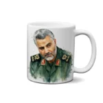 ماگ طرح نقاشی شهید حاج قاسم سلیمانی