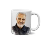 ماگ طرح نقاشی شهید حاج قاسم سلیمانی