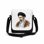 کیف دوشی پاسپورتی مردانه طرح نقاشی سید مجتبی خامنه ای