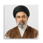 تابلو شاسی مربعی طرح نقاشی سید مجتبی خامنه ای