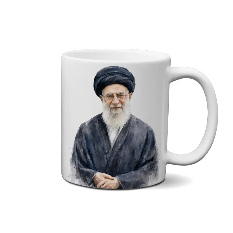 (13679) 2 ماگ طرح نقاشی شهید سید علی خامنه ای - تصویر 1