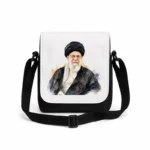 کیف دوشی پاسپورتی مردانه طرح نقاشی شهید سید علی خامنه ای