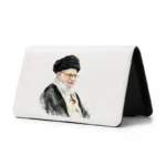 کیف پول مخمل زنانه طرح نقاشی شهید سید علی خامنه ای
