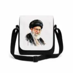 کیف دوشی پاسپورتی مردانه طرح نقاشی شهید سید علی خامنه ای