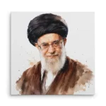 تابلو شاسی مربعی طرح نقاشی شهید سید علی خامنه ای