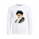 تیشرت مردانه آستین بلند طرح نقاشی شهید سید علی خامنه ای
