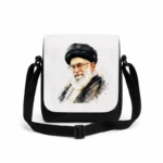 کیف دوشی پاسپورتی مردانه طرح نقاشی شهید سید علی خامنه ای