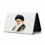 کیف پول مخمل زنانه طرح نقاشی شهید سید علی خامنه ای