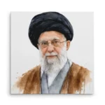 تابلو شاسی مربعی طرح نقاشی شهید سید علی خامنه ای
