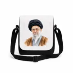 کیف دوشی پاسپورتی مردانه طرح نقاشی شهید سید علی خامنه ای