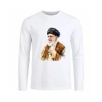 تیشرت مردانه آستین بلند طرح نقاشی شهید سید علی خامنه ای