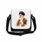 کیف دوشی پاسپورتی مردانه طرح نقاشی شهید سید علی خامنه ای