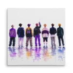 تابلو شاسی مربعی طرح نقاشی نقاشی BTS