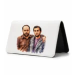 کیف پول مخمل زنانه طرح نقاشی شهید مجتبی مشکاتی و شهید حامد(حسن) مشکاتی